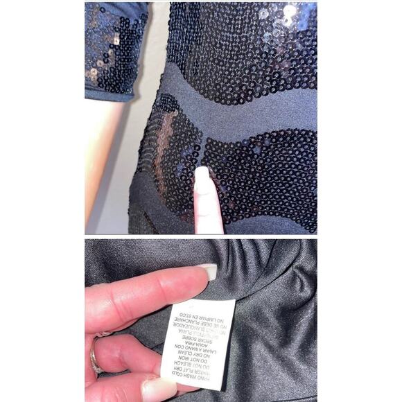 As U Wish Dress Black Night Out Dress Length: Mid-Length SZ SM bodycon - Picture 10 of 10